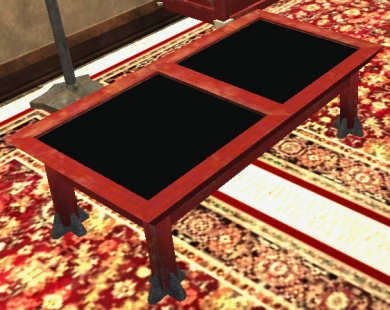 Petite table en cèdre éclectique Tier 5 Table Rouge bois de cèdre 500SP 48